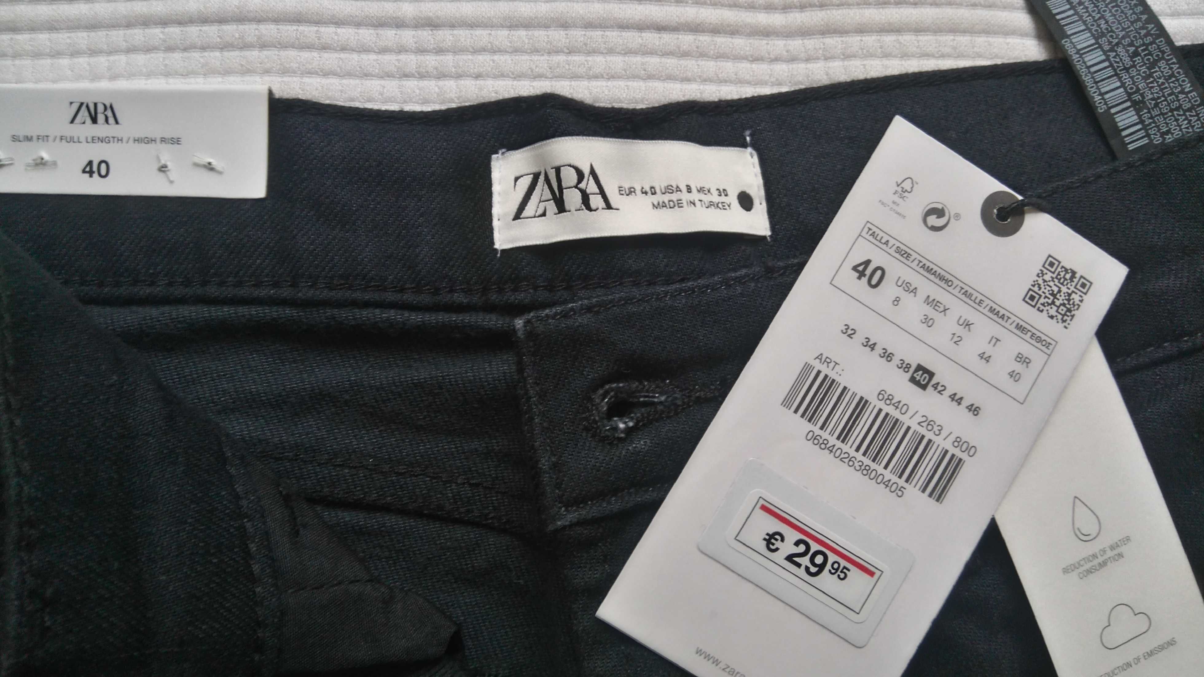 Jeans slim fit high rise 40 ZARA NOVOS