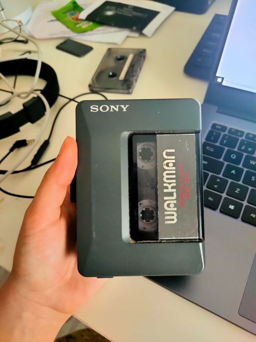 Leitor de cassetes Walkman de 1989