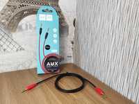 • AUX аудио кабель • HOCO (UPA-11) • 1 метр Черный с красным •