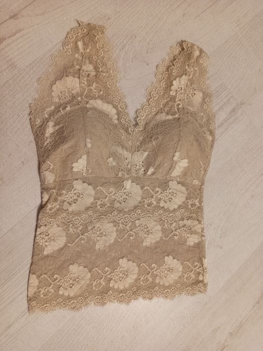 Koszulka na ramiączkach beżowa S