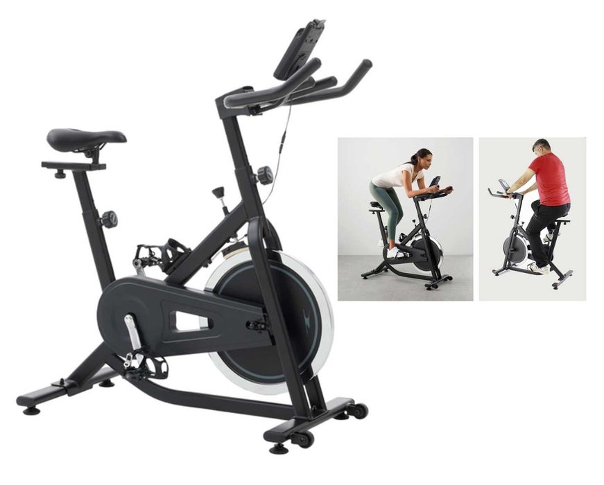 Rower stacjonarny spinningowy treningowy LCD smartfon MOCNY 120kg