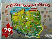 Puzzle mapa Polski 79 elementów