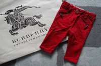 Czerwone spodnie jeansowe rurki Burberry rozm. 62cm