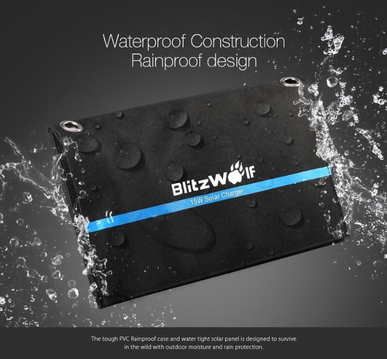 Blitzwolf BW-L2 15W, 2 x USB, 2A, ładowarka solarna, panel słoneczny