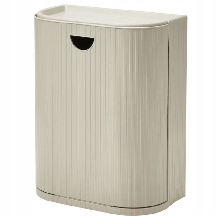 IKEA kosz plastikowy z pokrywką GARDSBUTIK szarobeżowy 21l