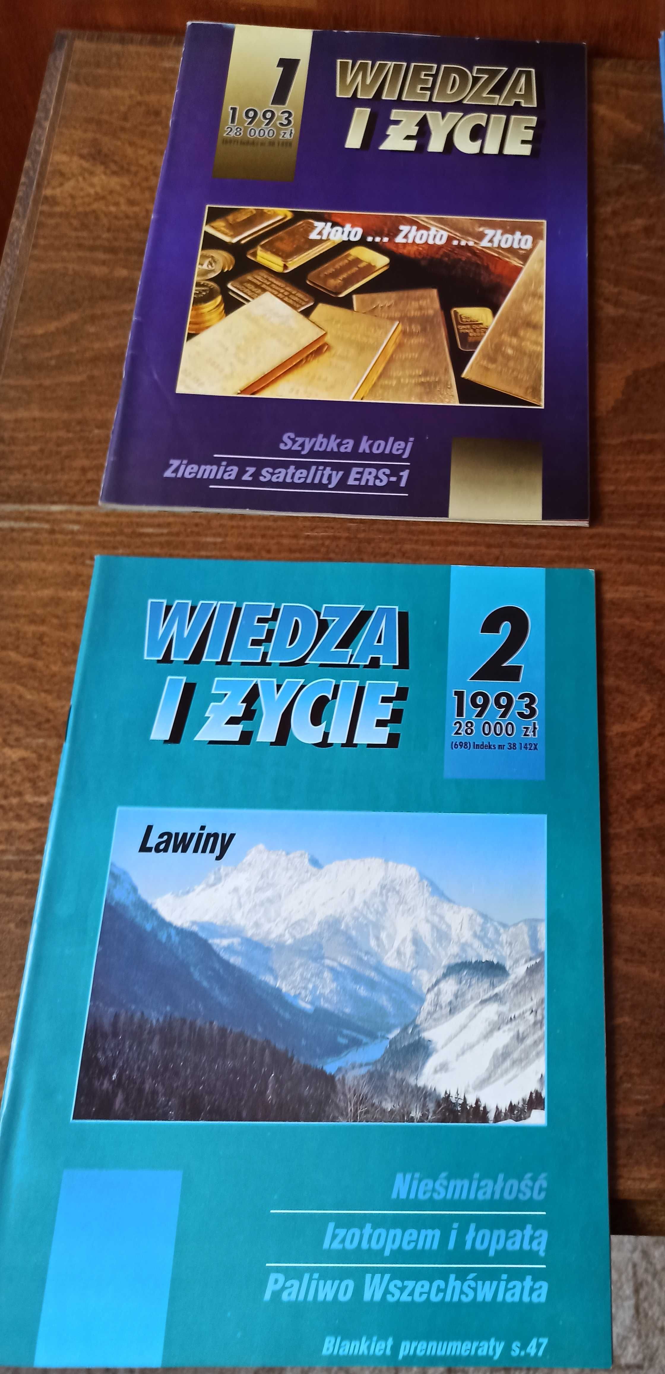 Wiedza i Życie miesięcznik z 1993 roku 9 zeszytów po 50 gr.