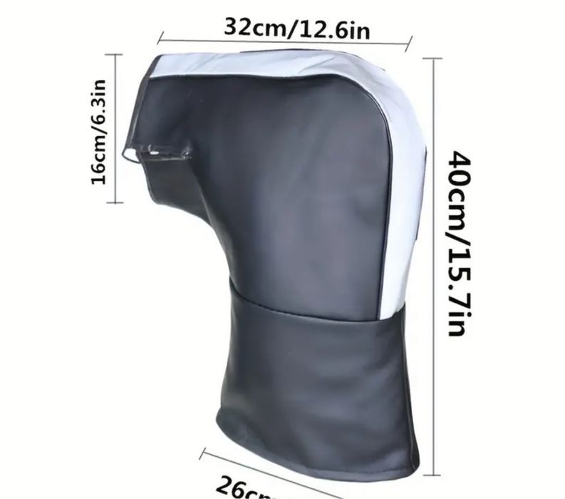 Довгі шкіряні зимові мото рукавиці муфти руля на хутрі