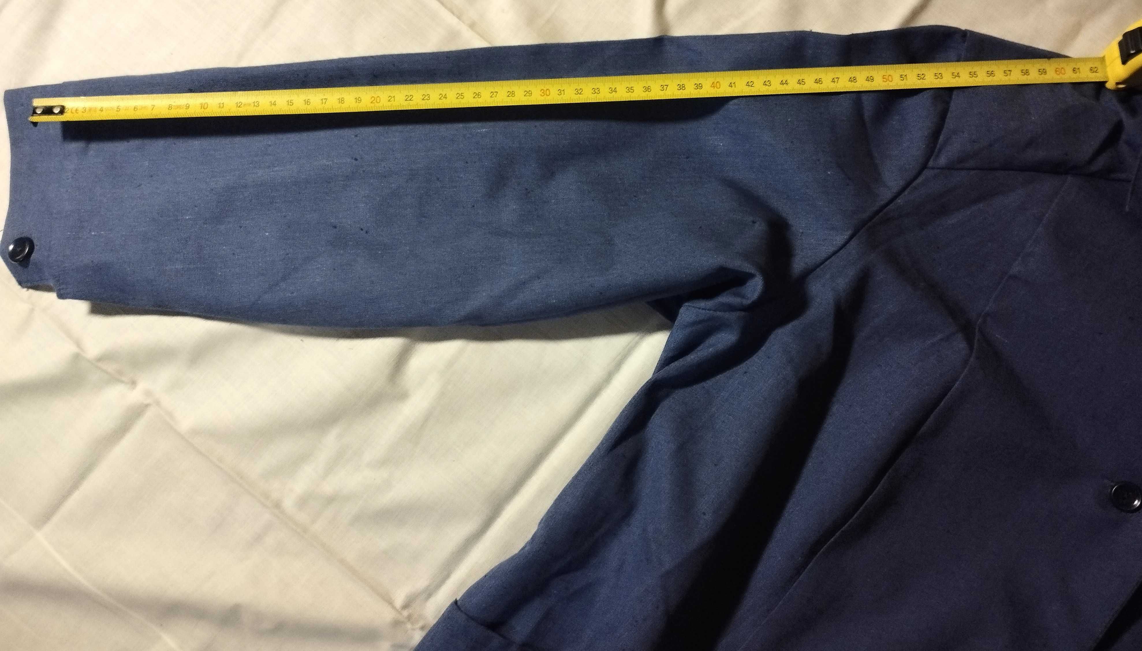 Класичний синій халат прямого силуету (жіночий)