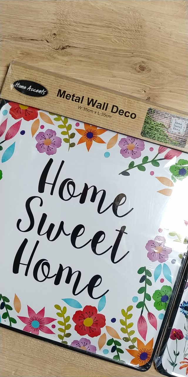 Zestaw metalowy obraz nowy kwiaty flower print loft