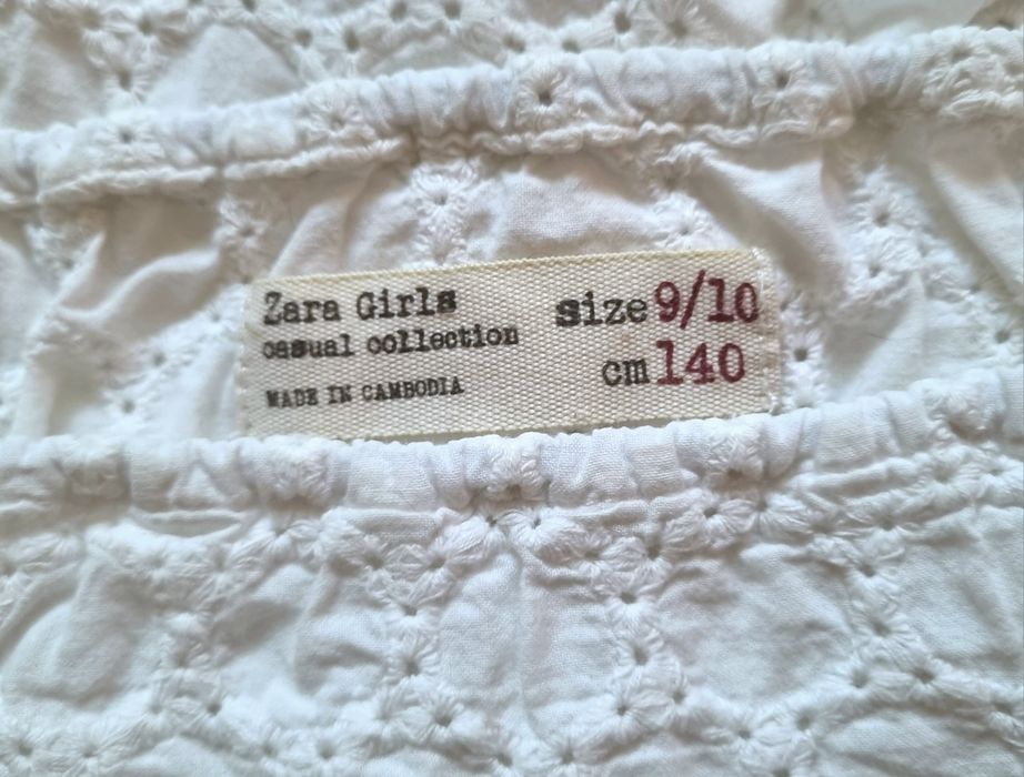 Blusa Branca Criança Zara Girls