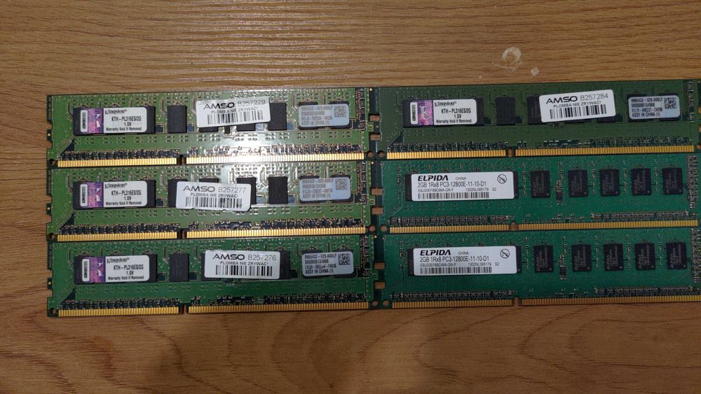 RAM 2GB ECC DDR3 UDIMM różne prędkości/producenci