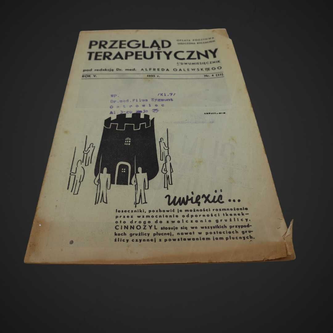 Przegląd terapeutyczny Alfreda Galewskiego  1935 r KB4/030264