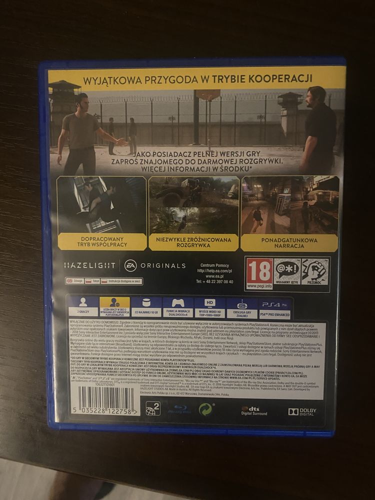 A way out gra ps4 jak nowa