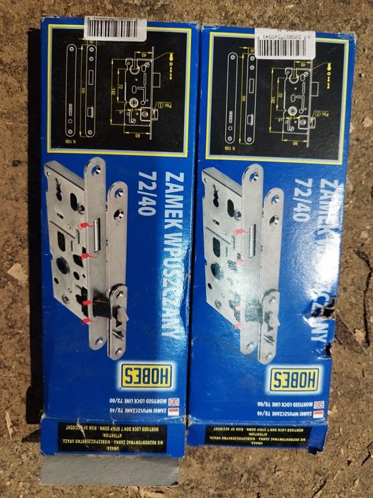 Zamek wpuszczany hobes 72/40