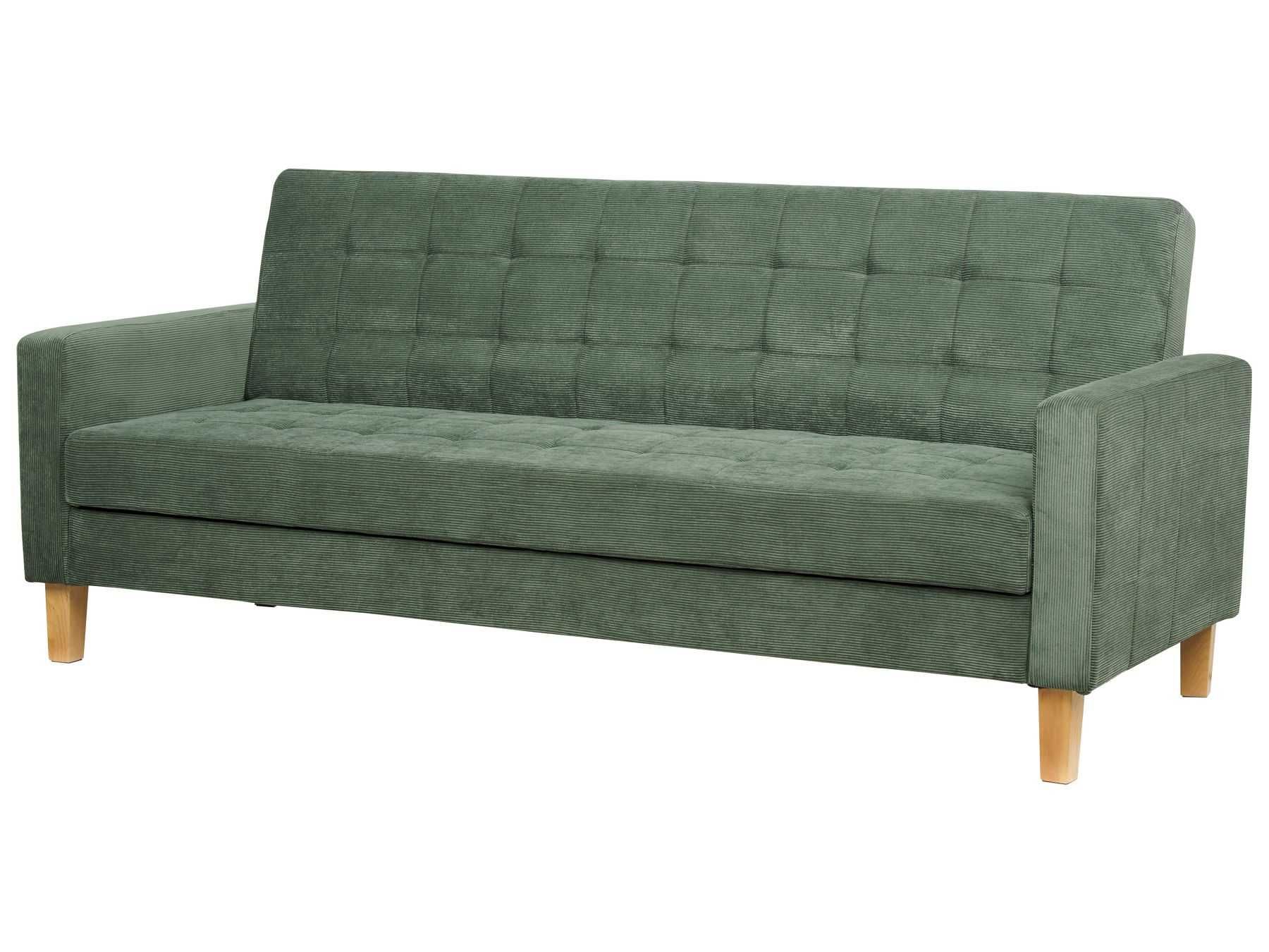 Sofa rozkładana Ciemnozielony dla 3 osób