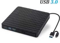 Zewnętrzny napęd DVD ROM CD +/-RW USB 3.0/typ C odtwarzacz/nagrywarka