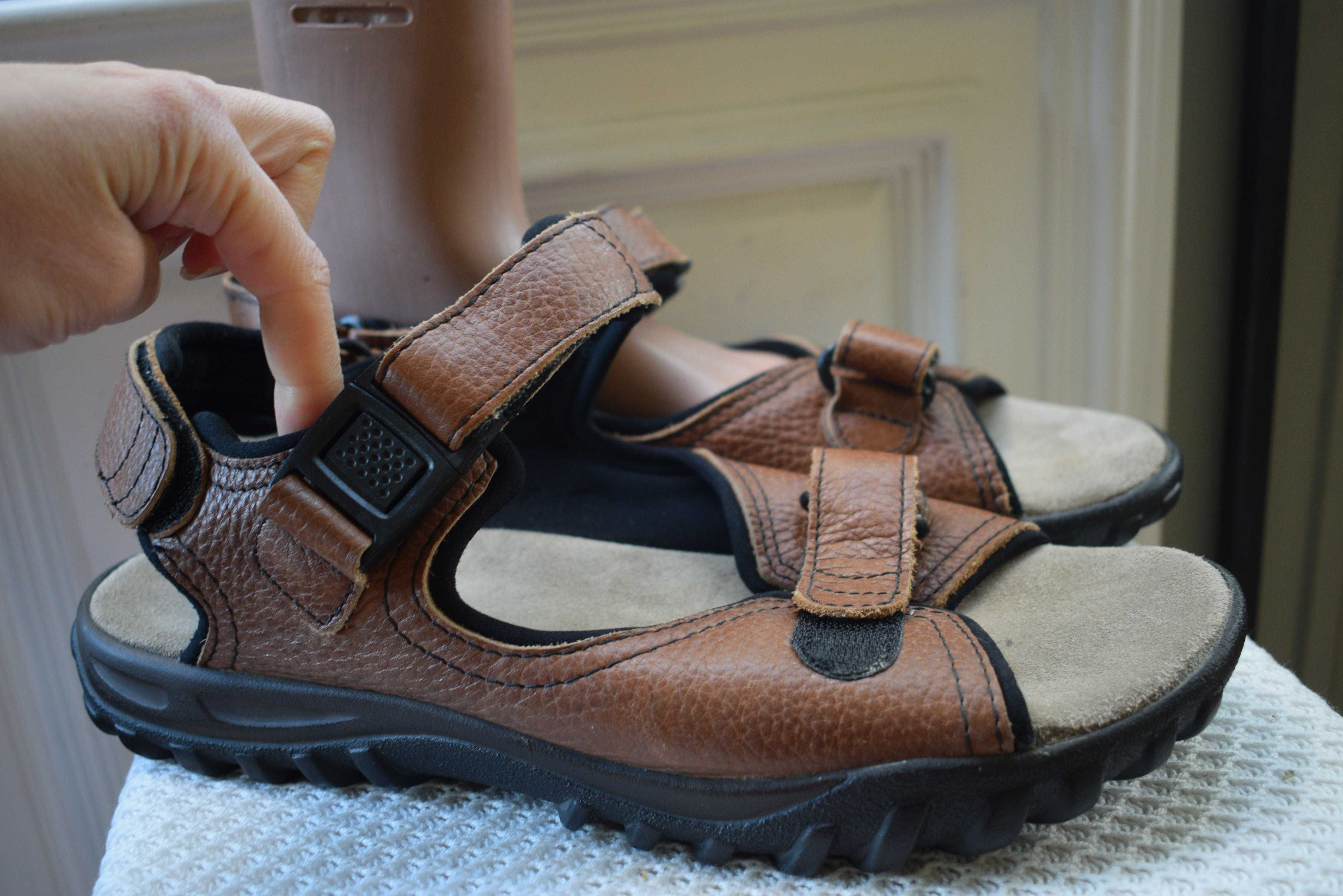 кожаные сандали сандалии на липучках Hotter р. 11 на р. 45 29,6 см