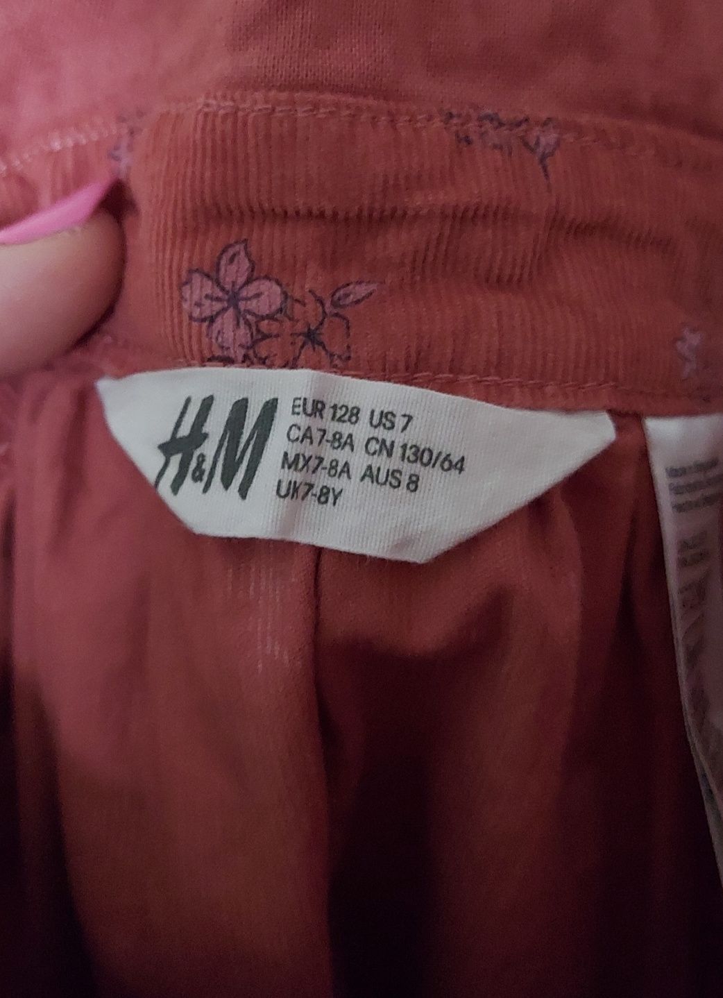 Sukienka sztruksowa rozm. 128 H&M