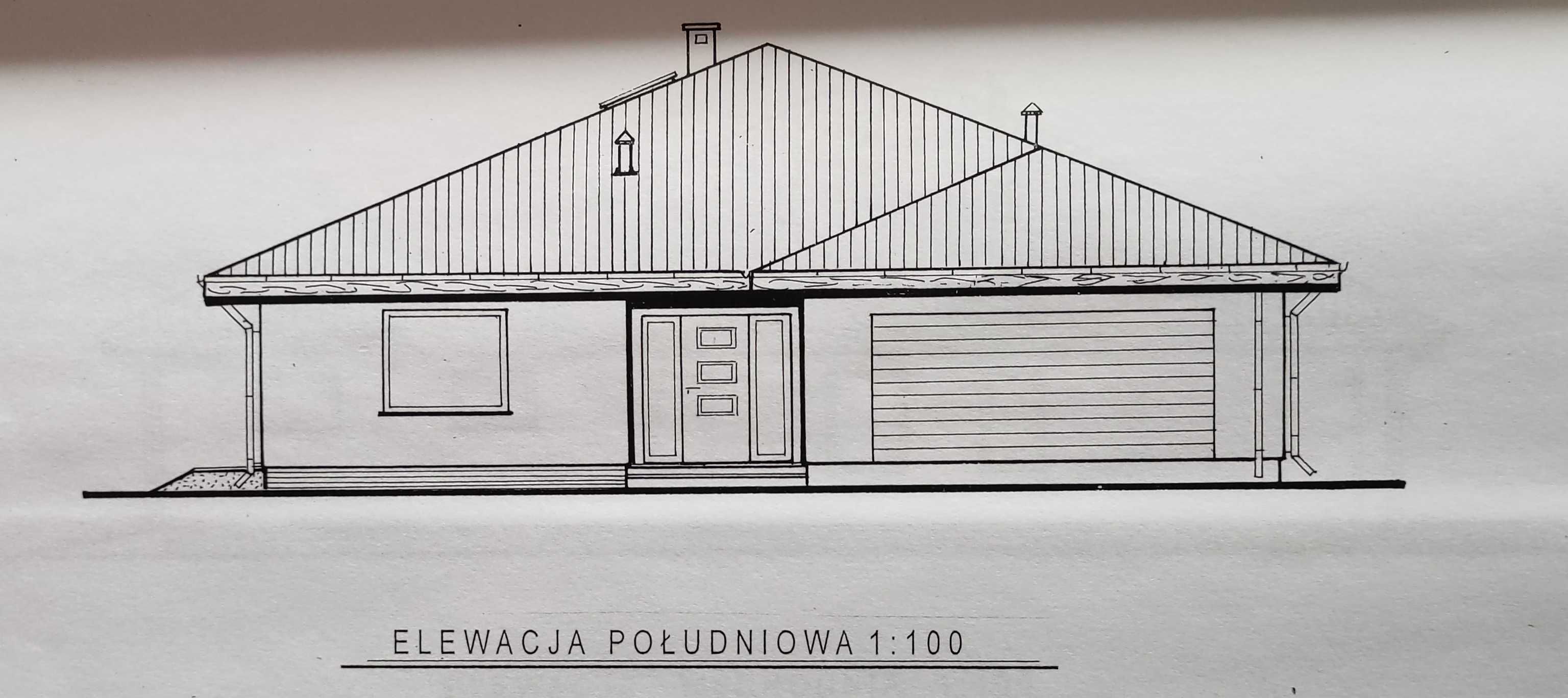 Projekt domu parterowego z garażem - indywidualny