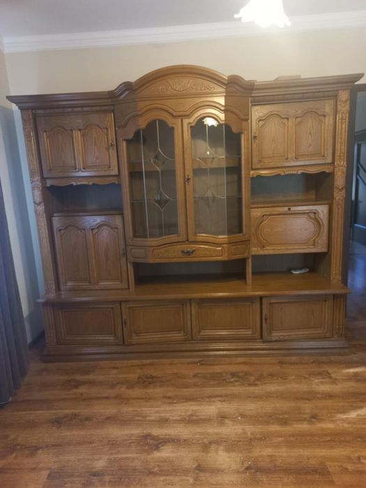 Meblościanka klasyczna / barek/ witryna - solidne drewno