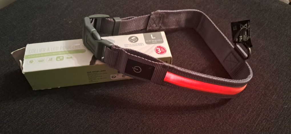 Obroża dla dużego psa Led rozmiar L zoofari