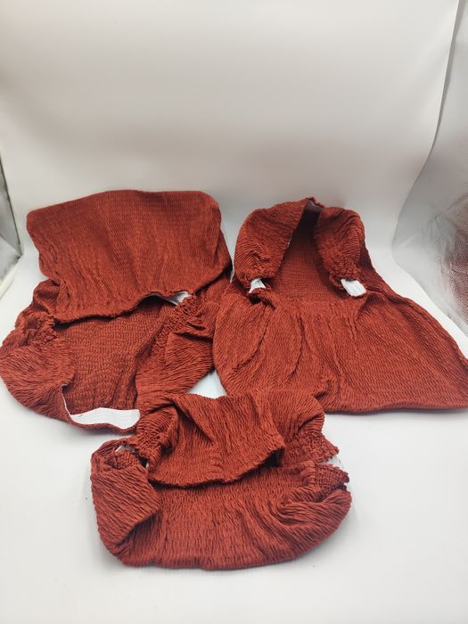 Pokrowiec 4-częściowy na fotel w kolorze ceglastym