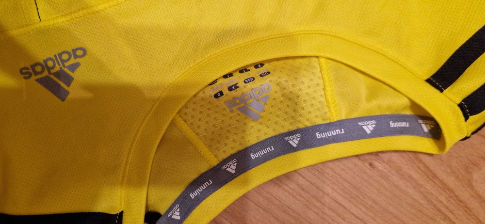 Żółta koszulka trekkingowa M Adidas Running Clima Lite