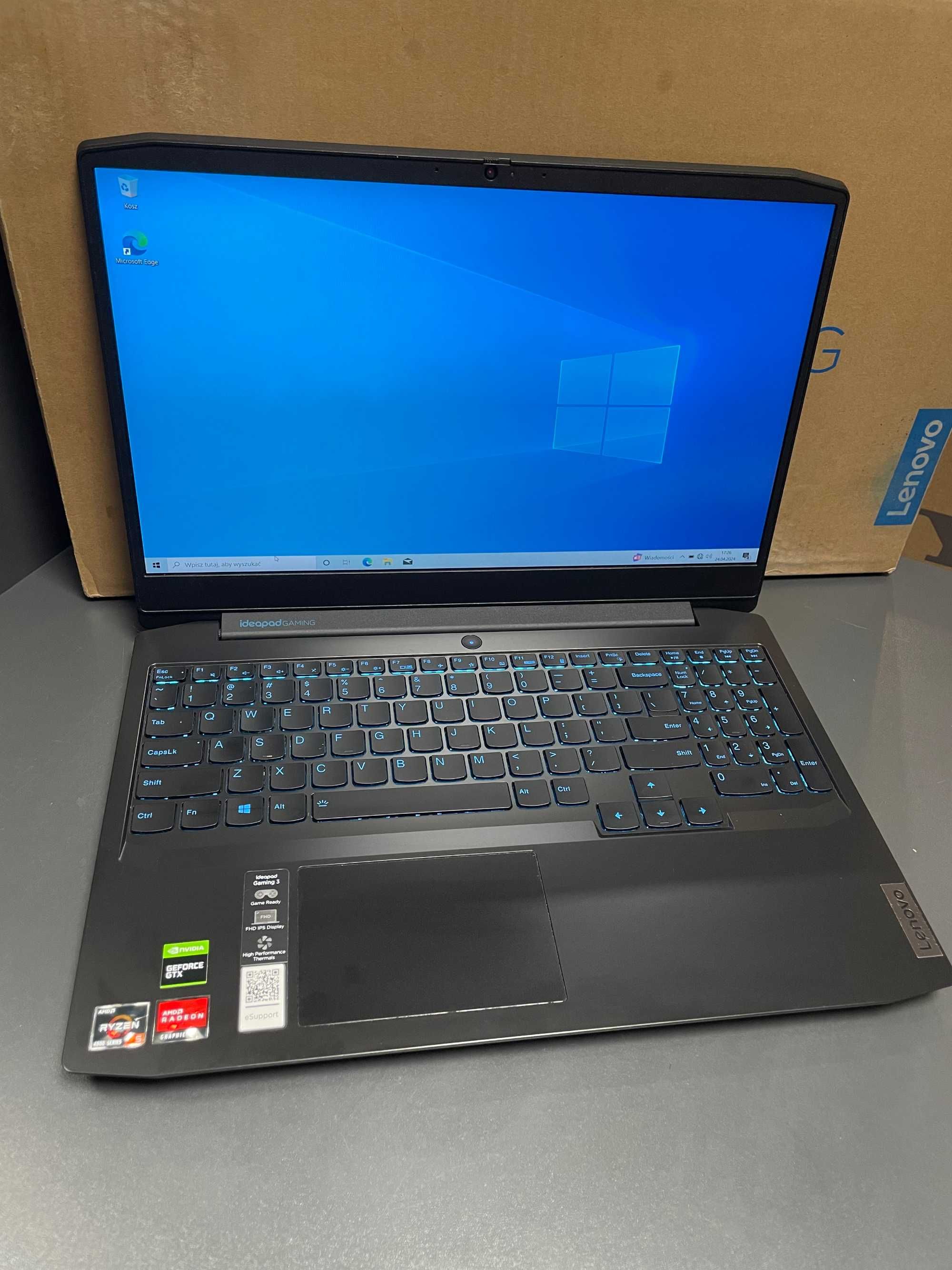 LENOVO IdeaPad Gaming 3 15ARH05 15.6" R5-4600H 8/512GB SSD GTX 1650Ti