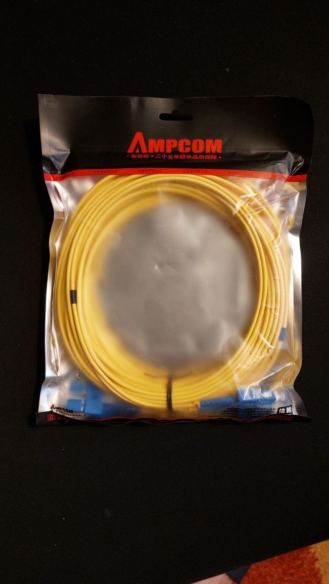 AMPCOM 30m 3mm duplex patchcord światłowodowy  SC/APC-SC/APC