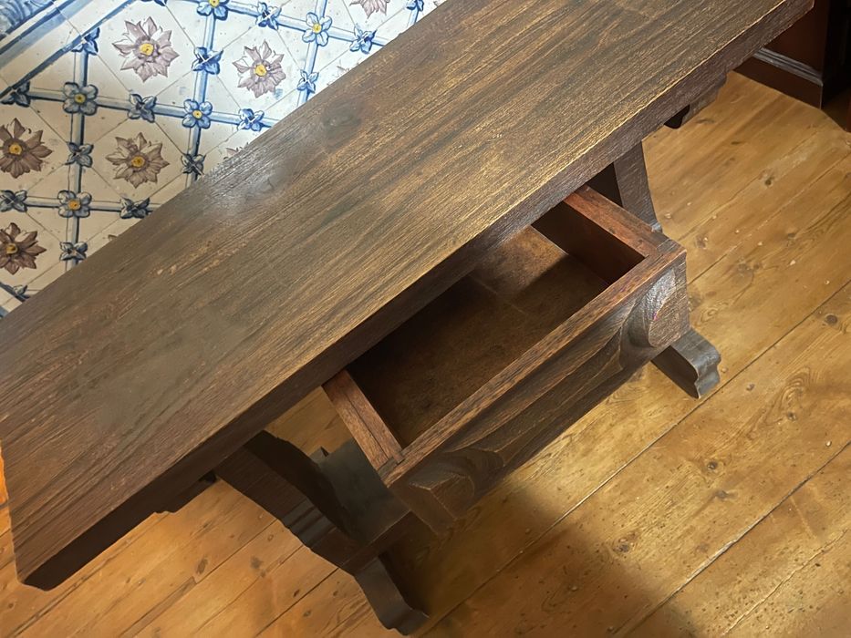 Conjunto 3 peças em madeira maciça