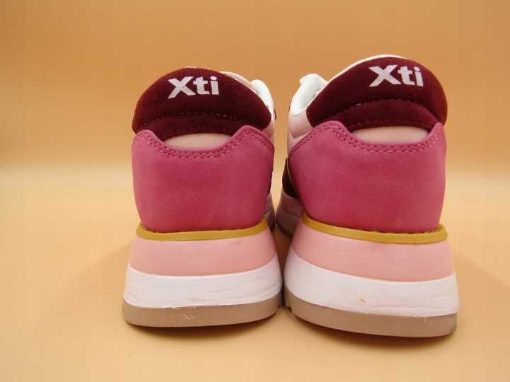 Sneakersy Półbuty Damskie Xti, Certyfikat Peta, Odcienie Różu, Rozm.38