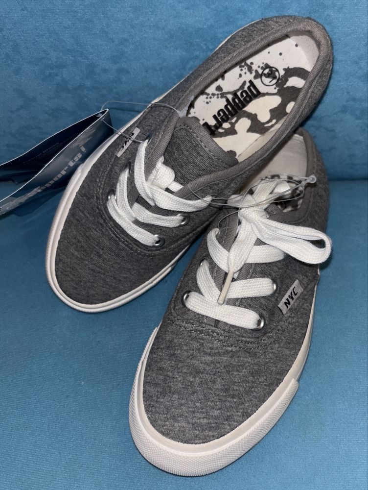 NOWE 31 tenisówki NYC jak Vans szare biała podeszwa