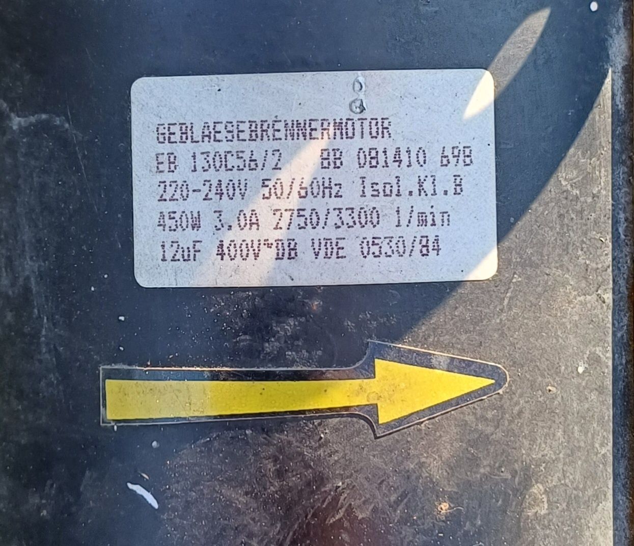 Silnik Elco palnik gazowy 450 W 230V
