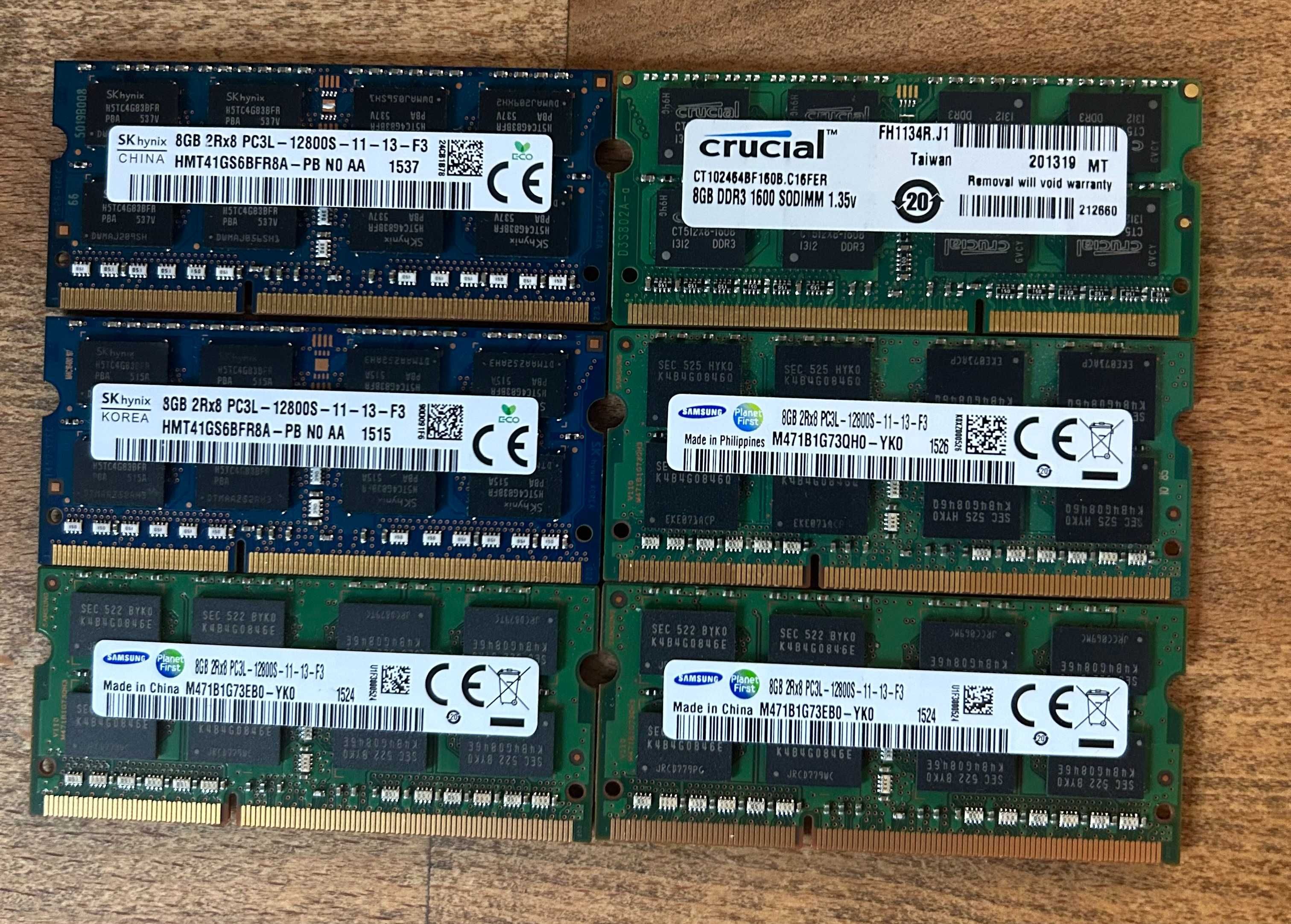 Оперативна пам'ять для ноутбуков DDR3 8 GB | 12800 1600 | Dimm