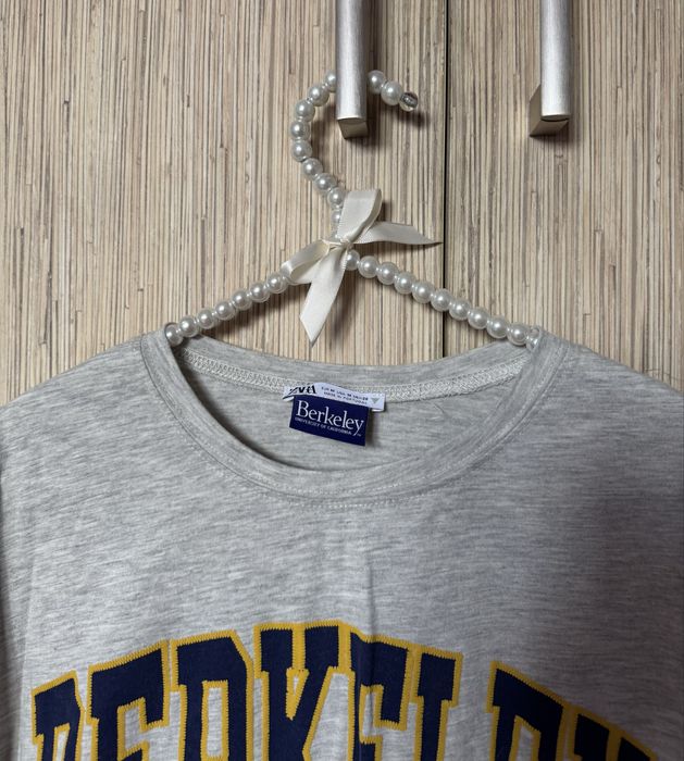 Zara bluzka t-shirt Berkeley szary M