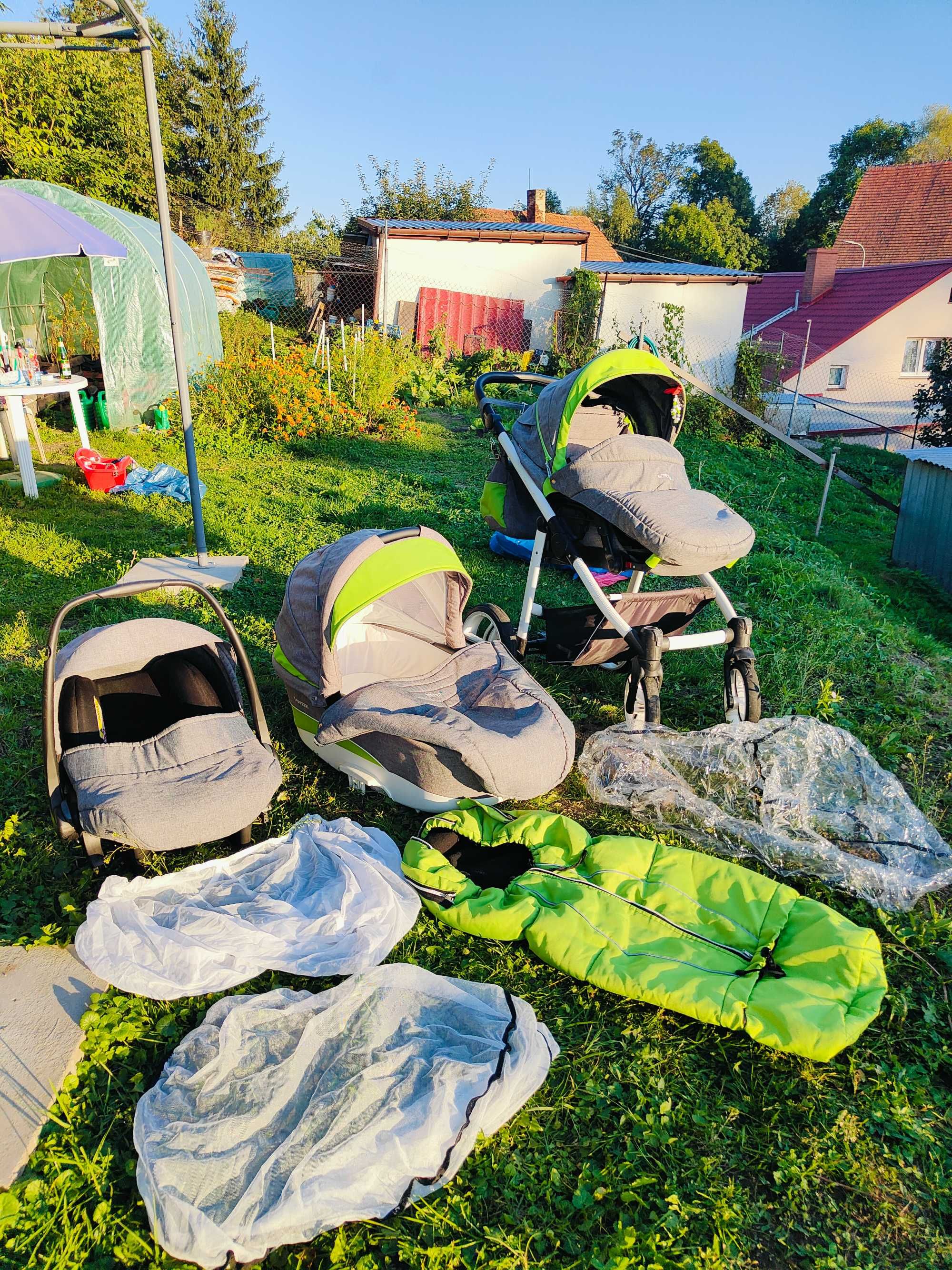 Wózek Bebetto VULCANO 3w1+ GRATIS rowerek trójkołowy piesek i huśtawka