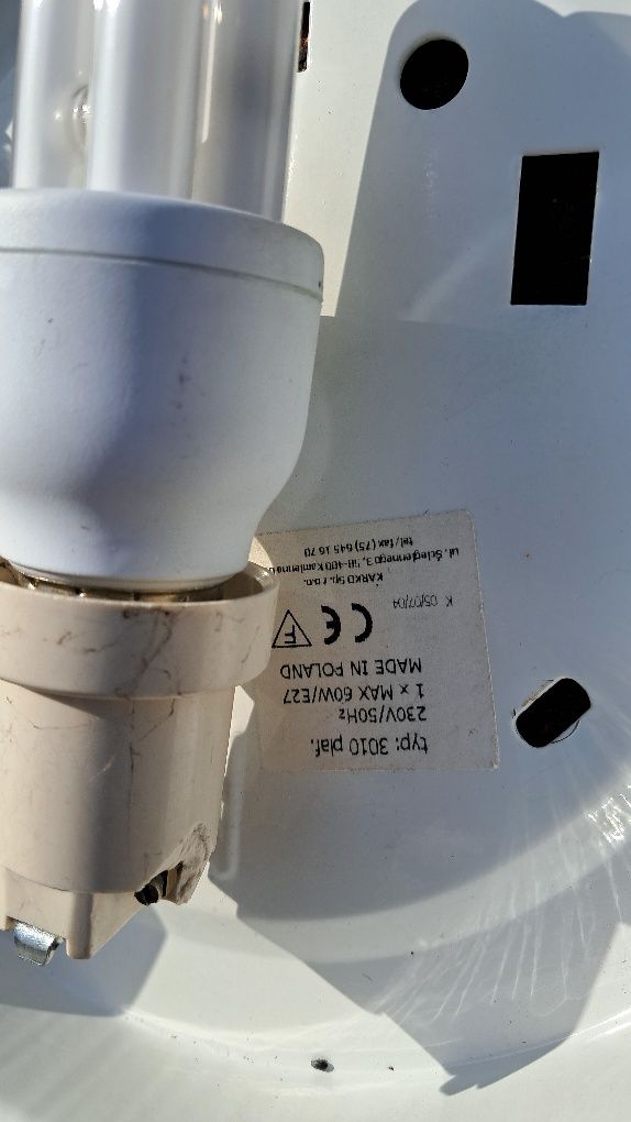 Plafon lampa ścienna drewniana obręcz