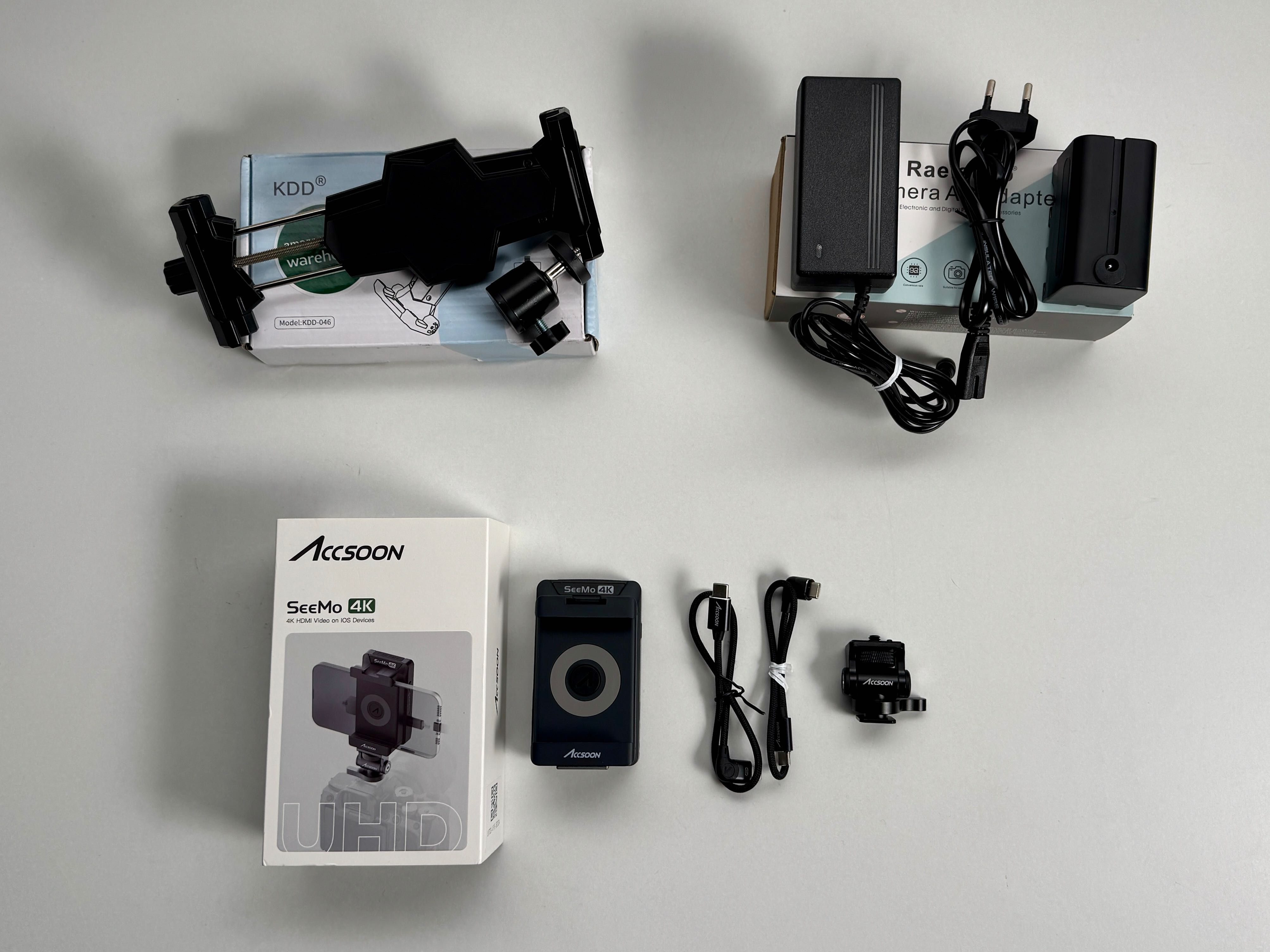AccSoon monitorização 4K video + acessórios para iPad ou iPhone