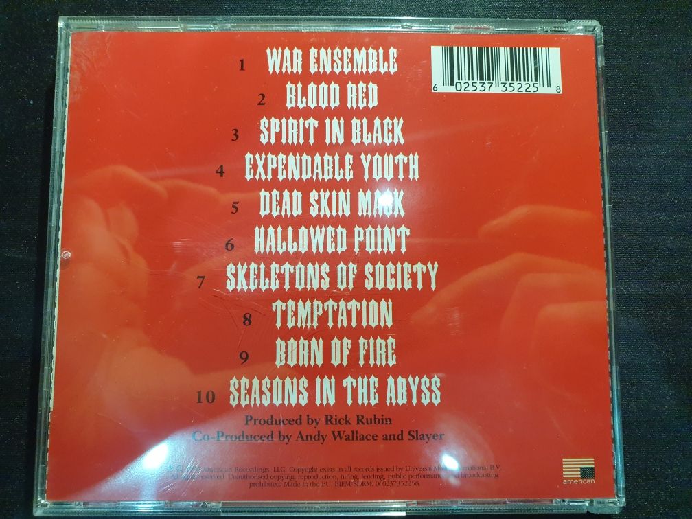 Slayer Seasons in the abyss płyta CD