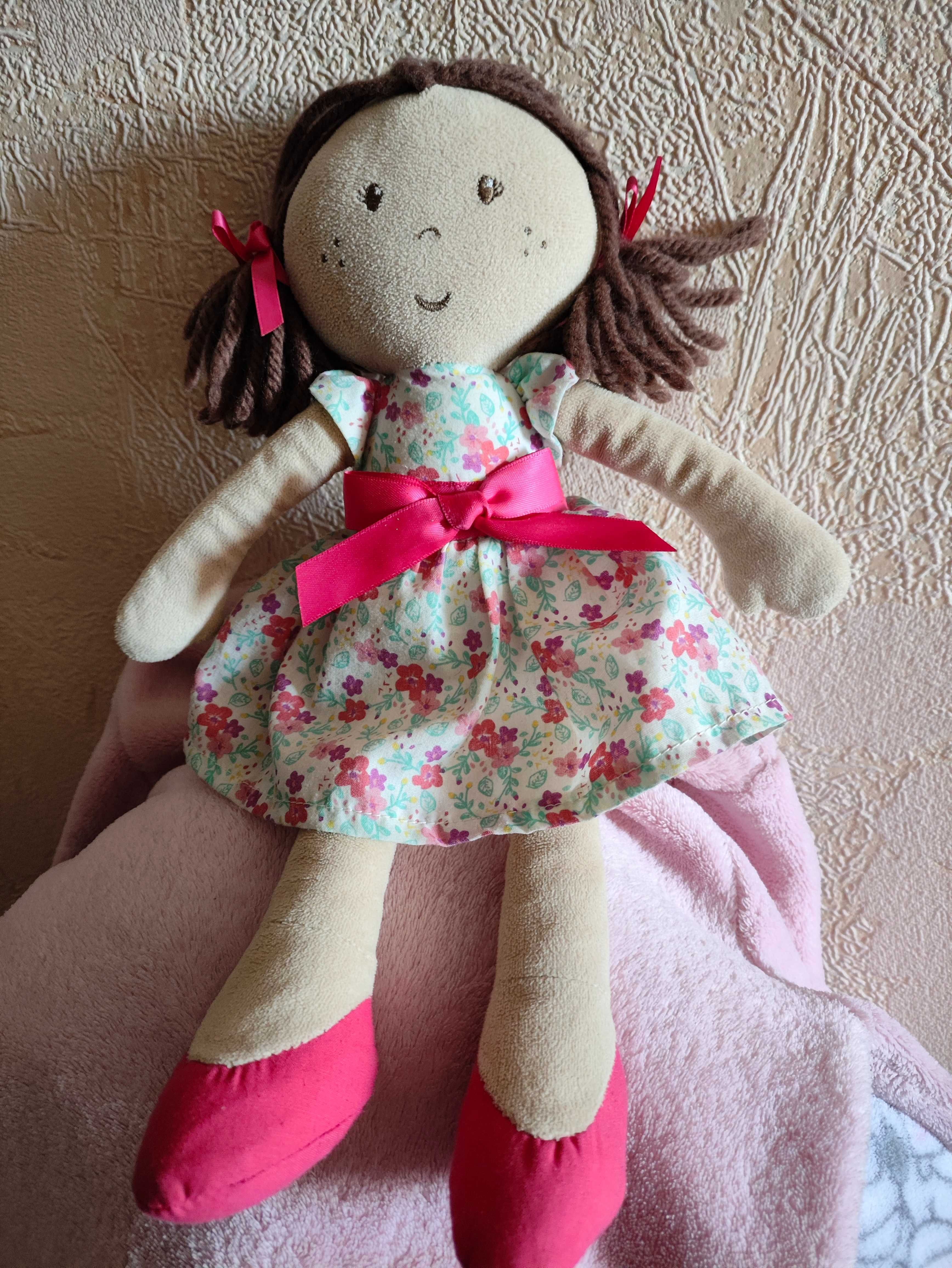 Кукла девочка с розовыми бантами, мягкая игрушка, Marks&Spencer(Uk)