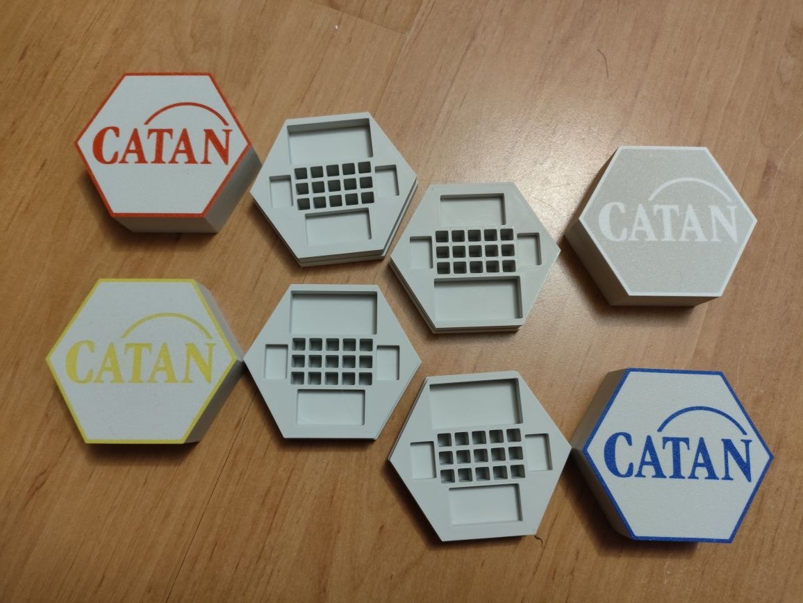Catan 4x pudełko na komponenty druk 3d