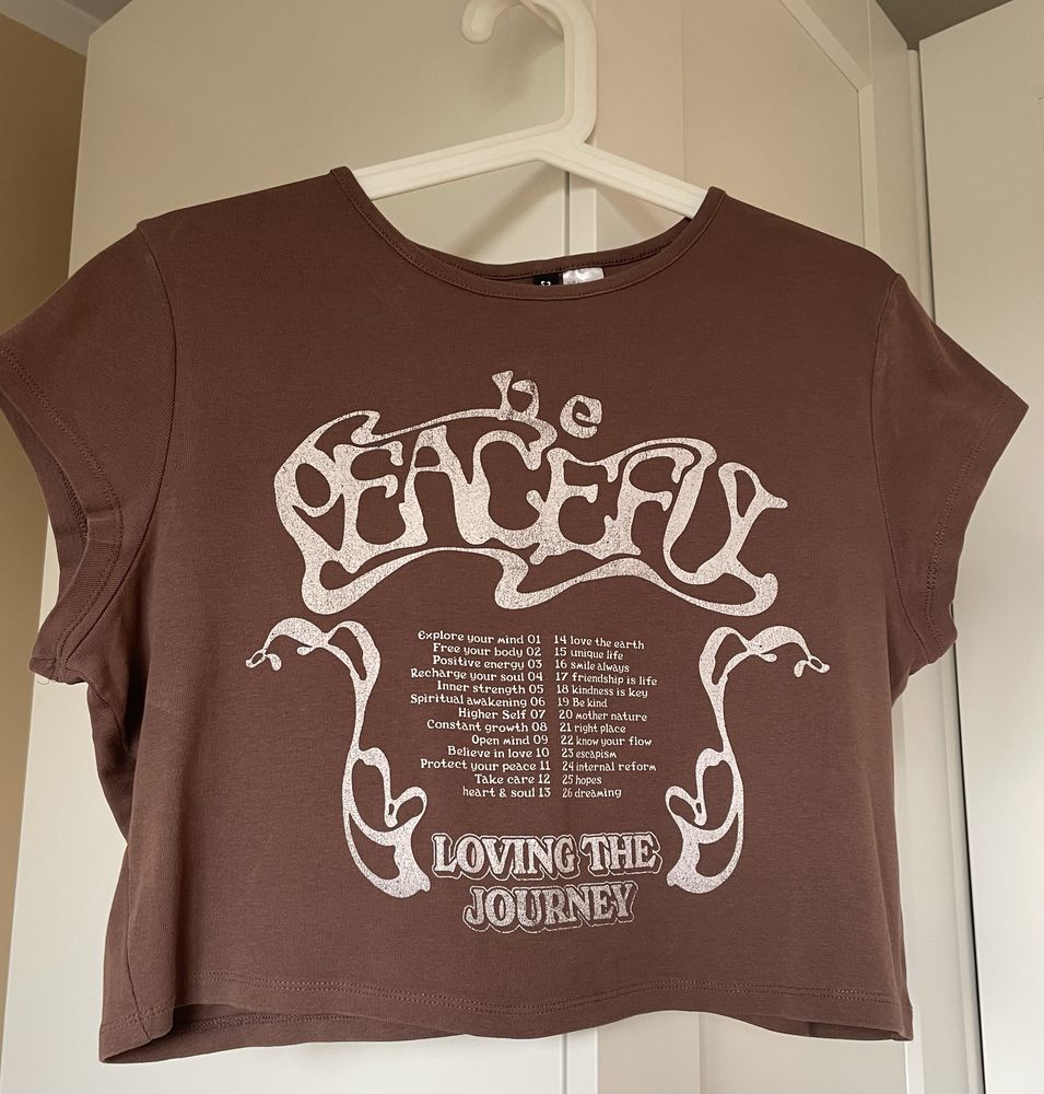 Brązowy crop top damsku