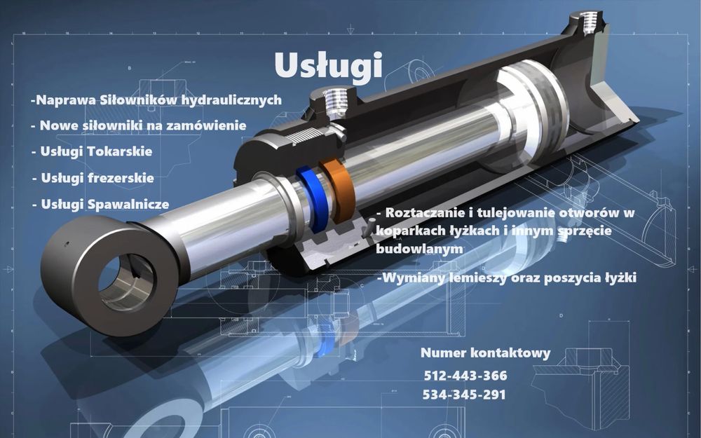 Regeneracja Naprawa siłownika hydraulicznego obróbka metali