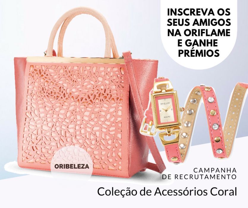 Mala coral NOVA muito gira Oriflame