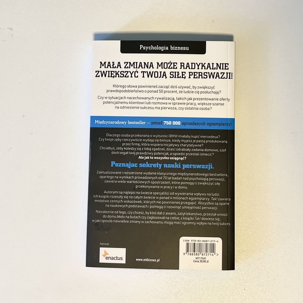 TAK! 60 sekretów nauki perswazji - R. Cialdini B. Noah J. Goldstein