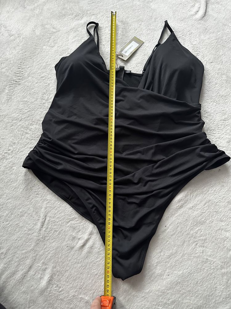Nowy czarny strój kąpielowy jednoczęściowy rozmiar 52 Boohoo