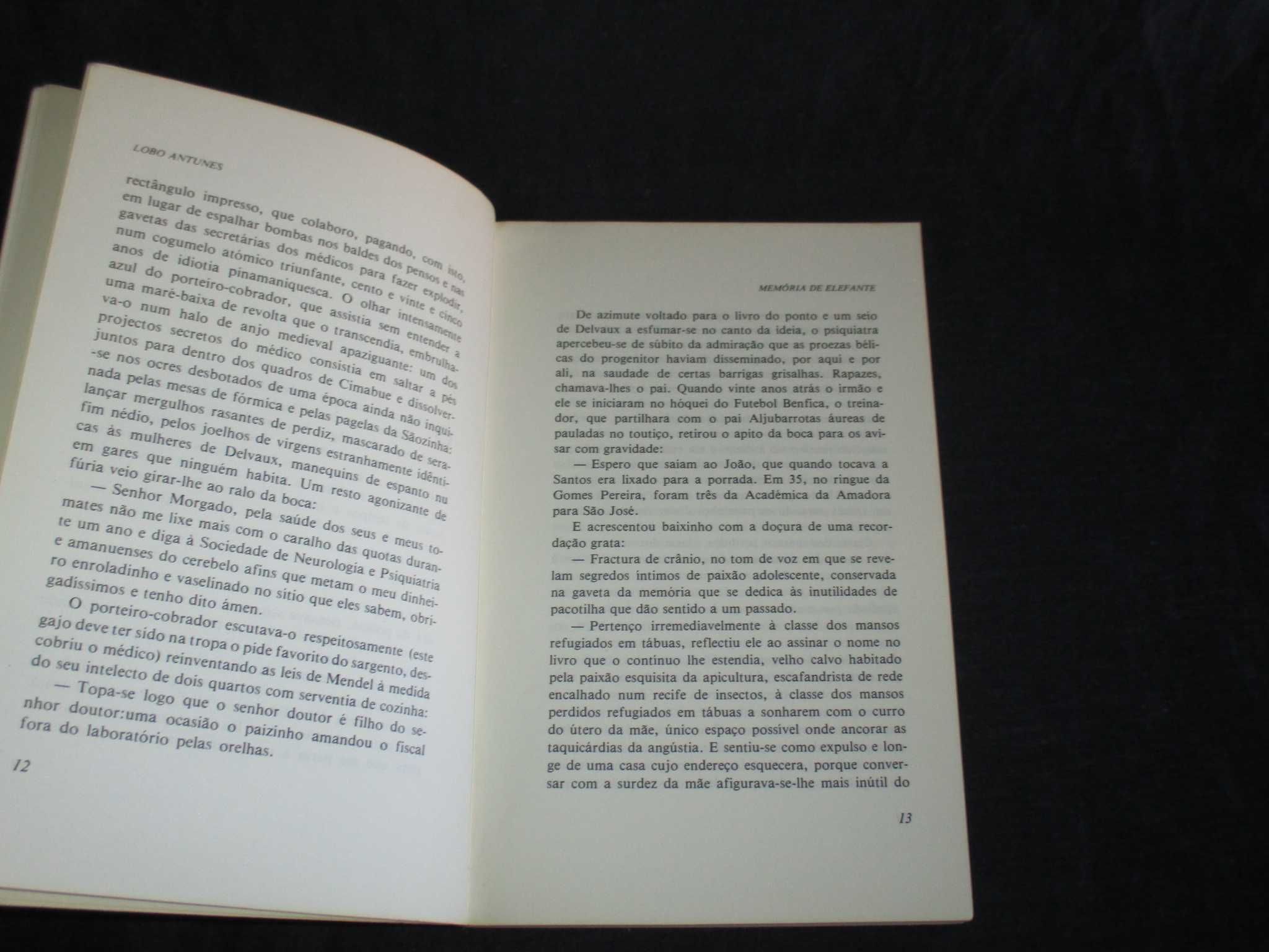 Livro Memória de Elefante António Lobo Antunes