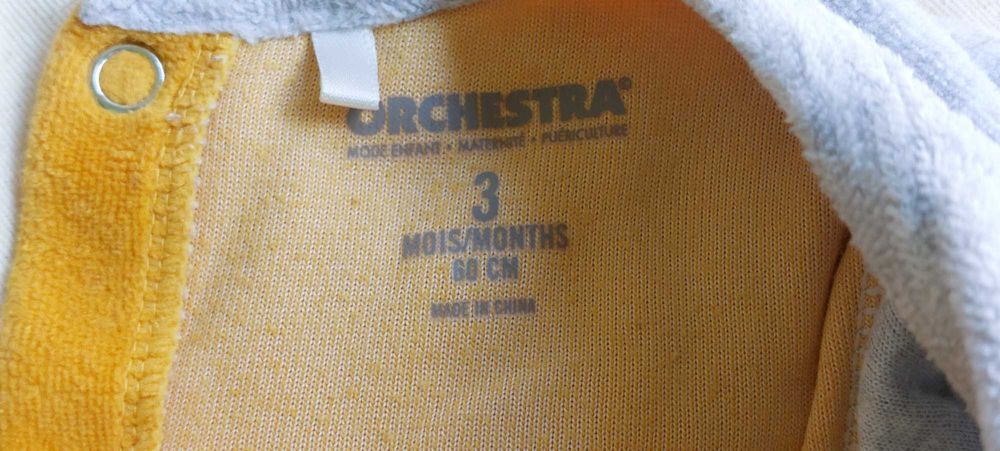 Babygrow Elefante Orchestra 3 meses