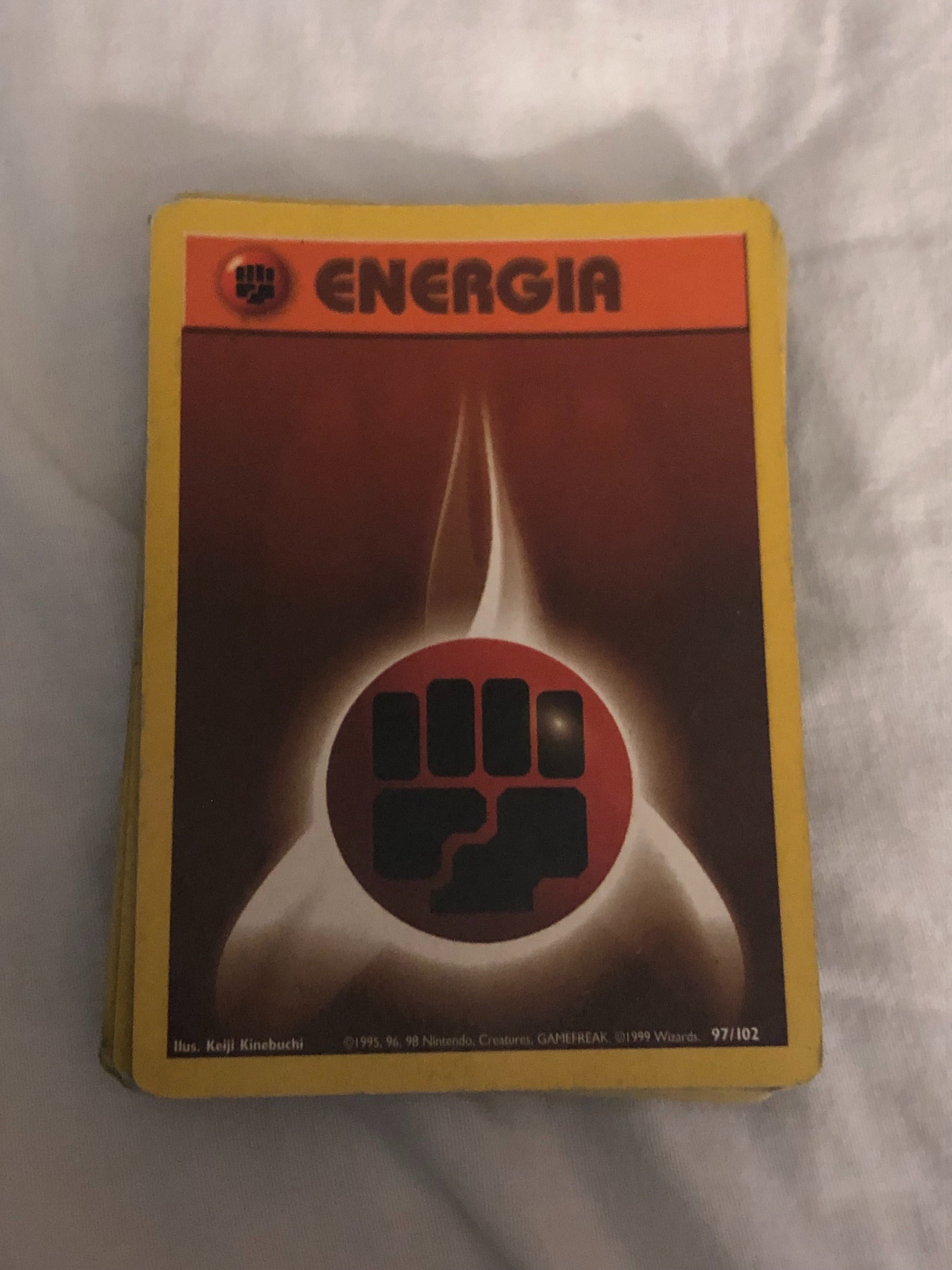 Cartas Pokémon energias