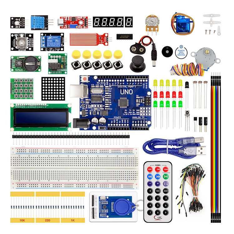 Обучающий Конструктор набор Arduino Starter Kit UNO R3 CH340 в кейсе